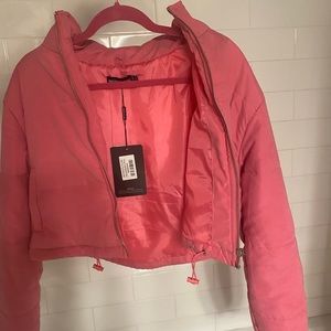 Pretty little thing pink puffer jacket